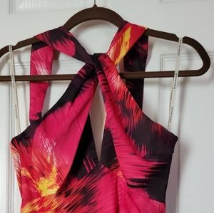 Used like new Karen Mullen halter knee length dress. Size ,8